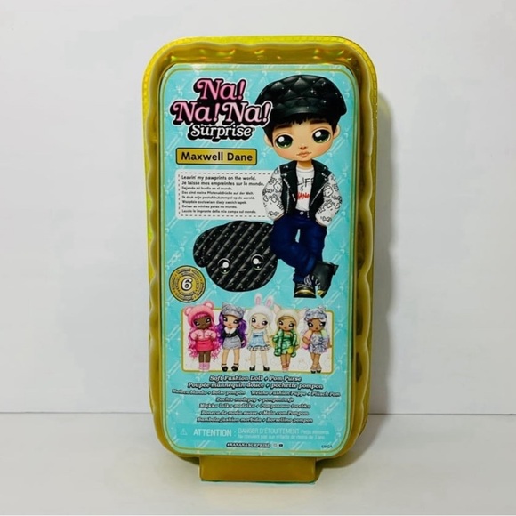 Na Na Na Surprise Glam Series Maxwell Dane Brunette Hair Fashion Doll With Purse - Picture 6 of 6